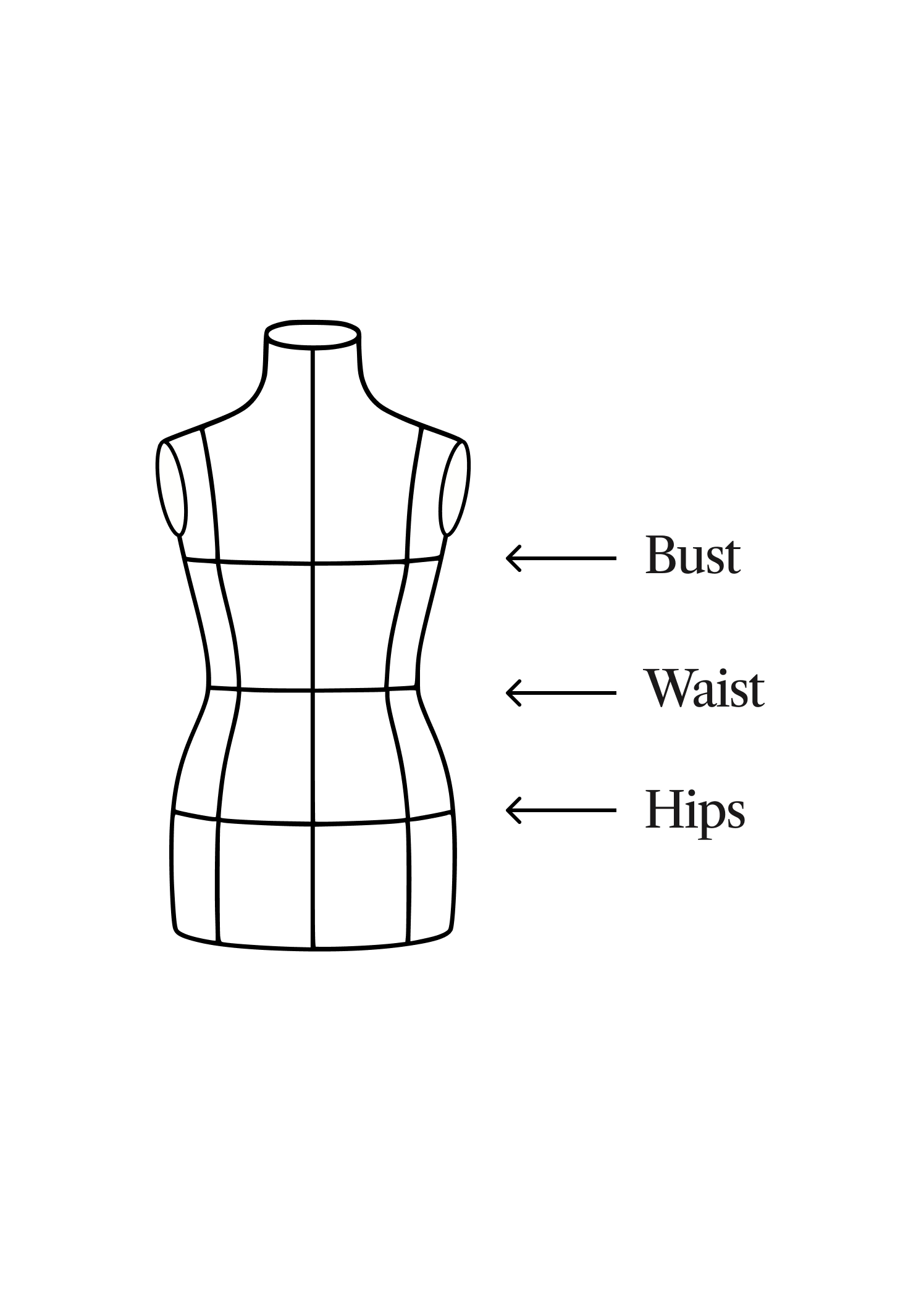 Rotmina Size Guide - Bust Image